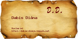 Dabis Diána névjegykártya